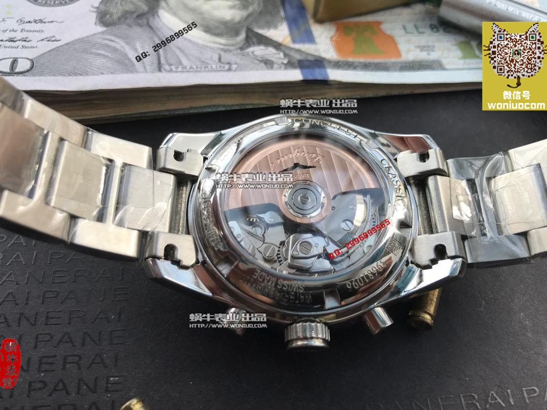 【实拍图鉴赏】YL Factory 1:1 top  Replica Watches 之 Longines 康铂旗舰版L2.798.4.52.6男表《黑色表盘》 / L052A