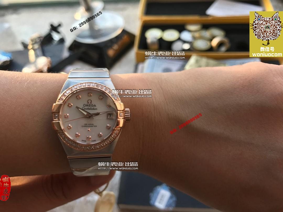 【实拍图鉴赏】HBBV6 Factory 1:1 High quality  Copy OMEGA Constellation 系列1297.75.00女表 / M226