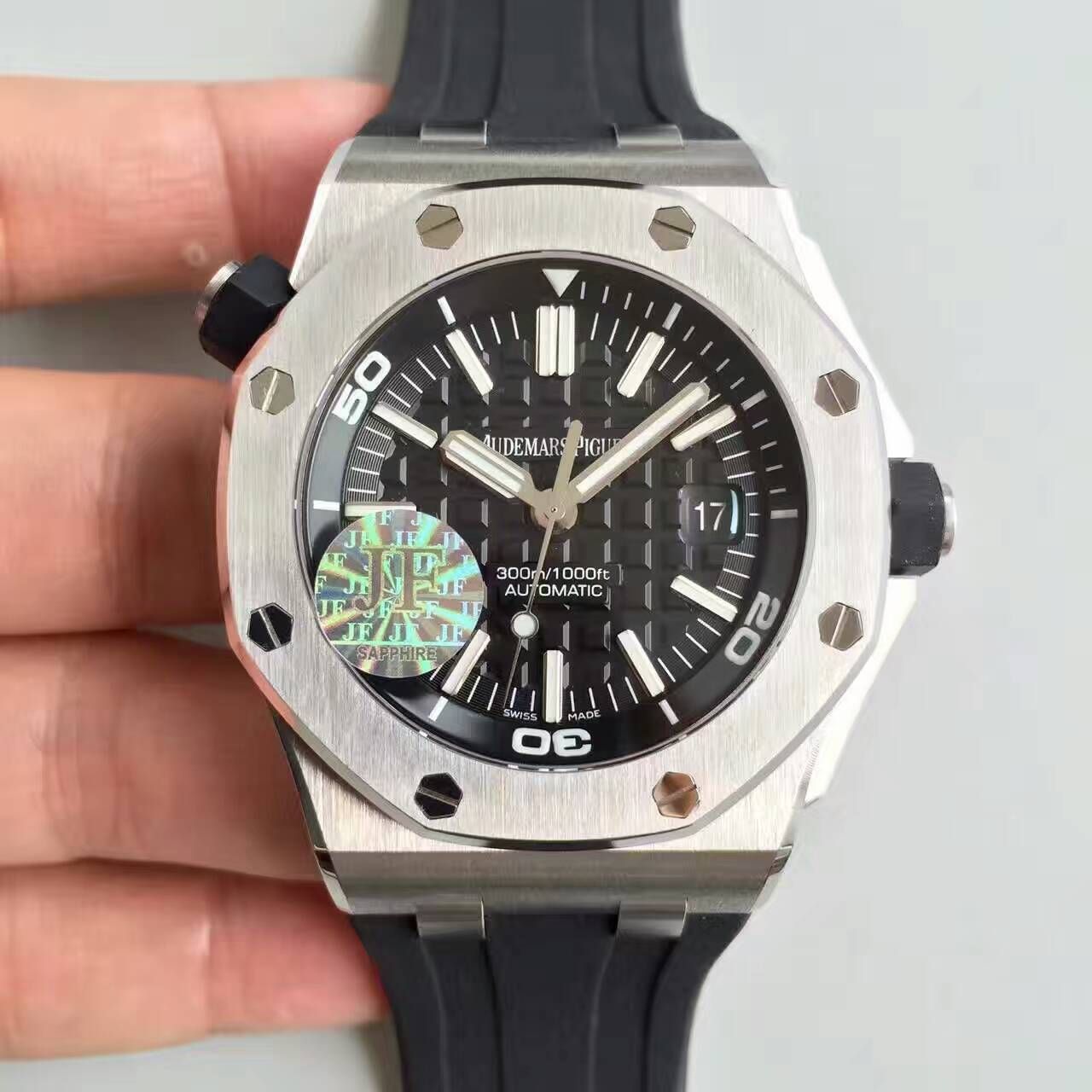 【JF Factory  Perfect  Knockoff  Watches 】APAudemars Piguet  Royal Oak Offshore 系列15710ST.OO.A002CA.01 wrist watches 《钢带款》 / AP031C