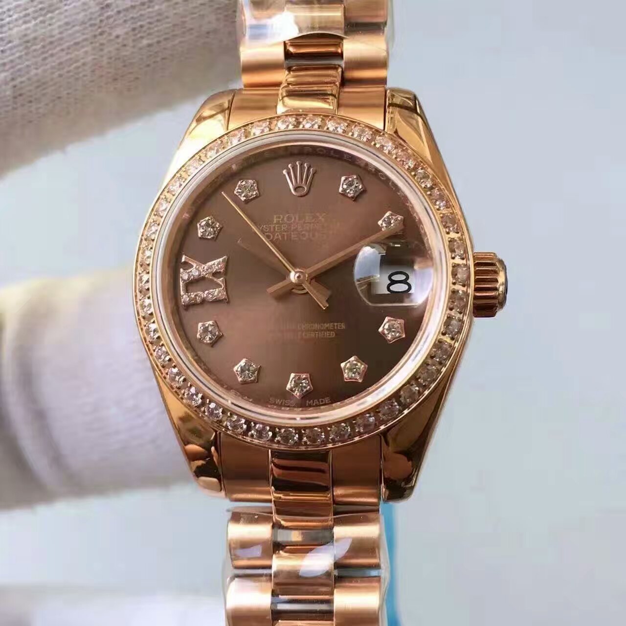 【台湾 Factory 1:1 Replica  Copy  Watches 】 Rolex 女装  Datejust 系列279135RBR-83345 wrist watches  / R145