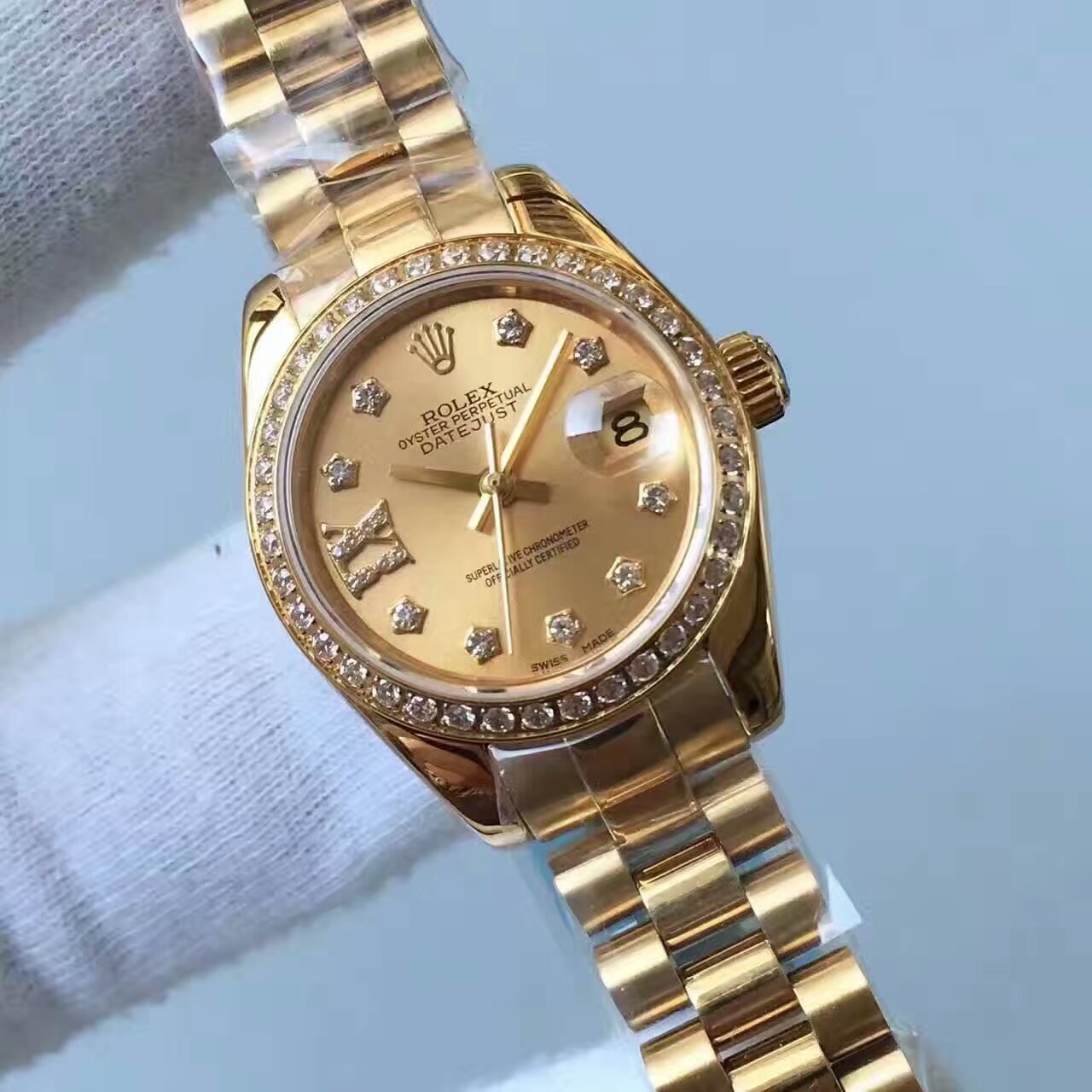 【台湾 Factory 1:1 Replica Copy  Watches 】 Rolex 女装  Datejust 系列279178香槟色表盘女士 wrist watches  / R147
