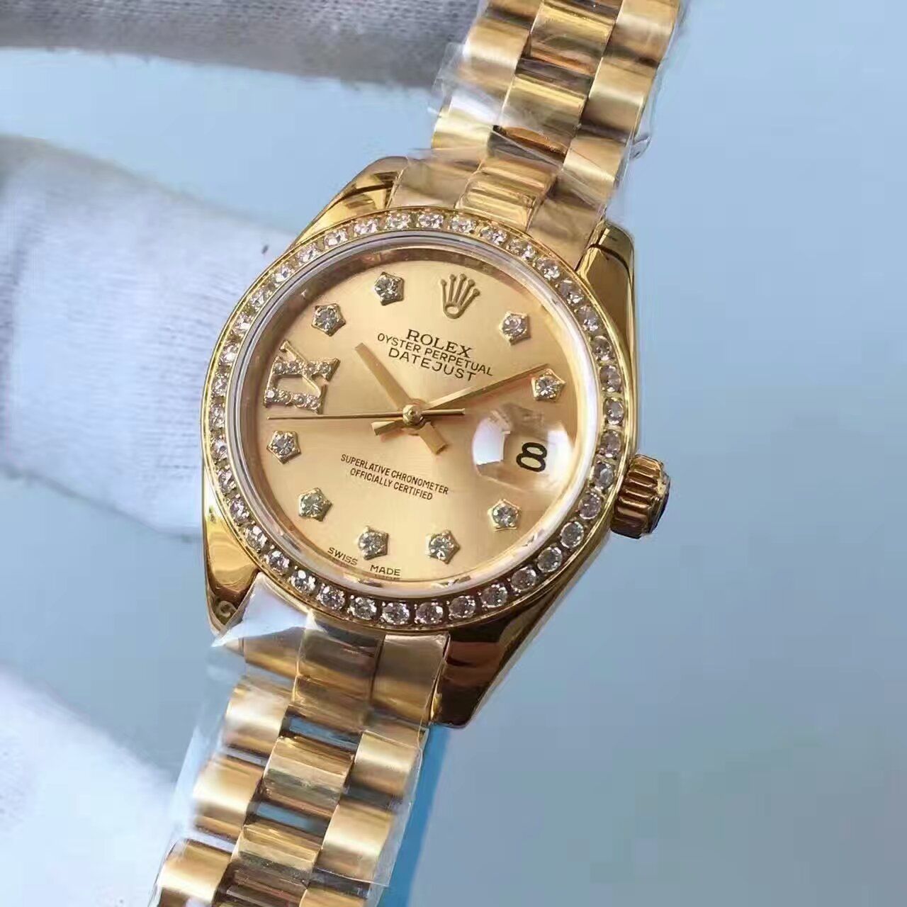 【台湾 Factory 1:1 Replica Copy  Watches 】 Rolex 女装  Datejust 系列279178香槟色表盘女士 wrist watches  / R147