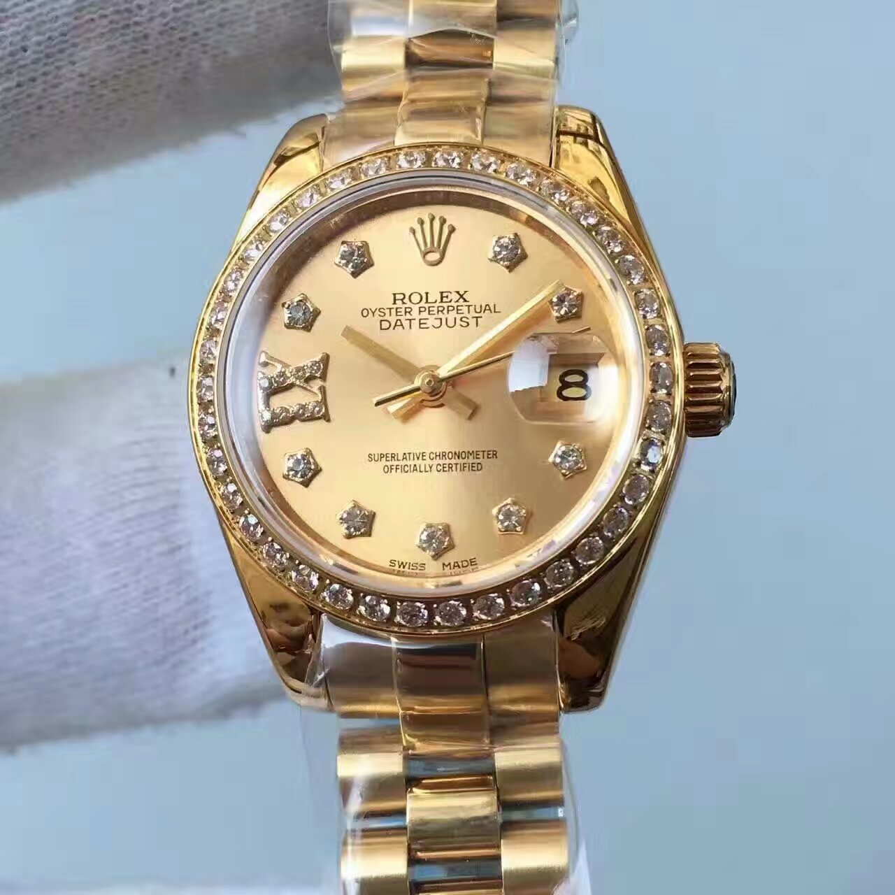 【台湾 Factory 1:1 Replica Copy  Watches 】 Rolex 女装  Datejust 系列279178香槟色表盘女士 wrist watches  / R147