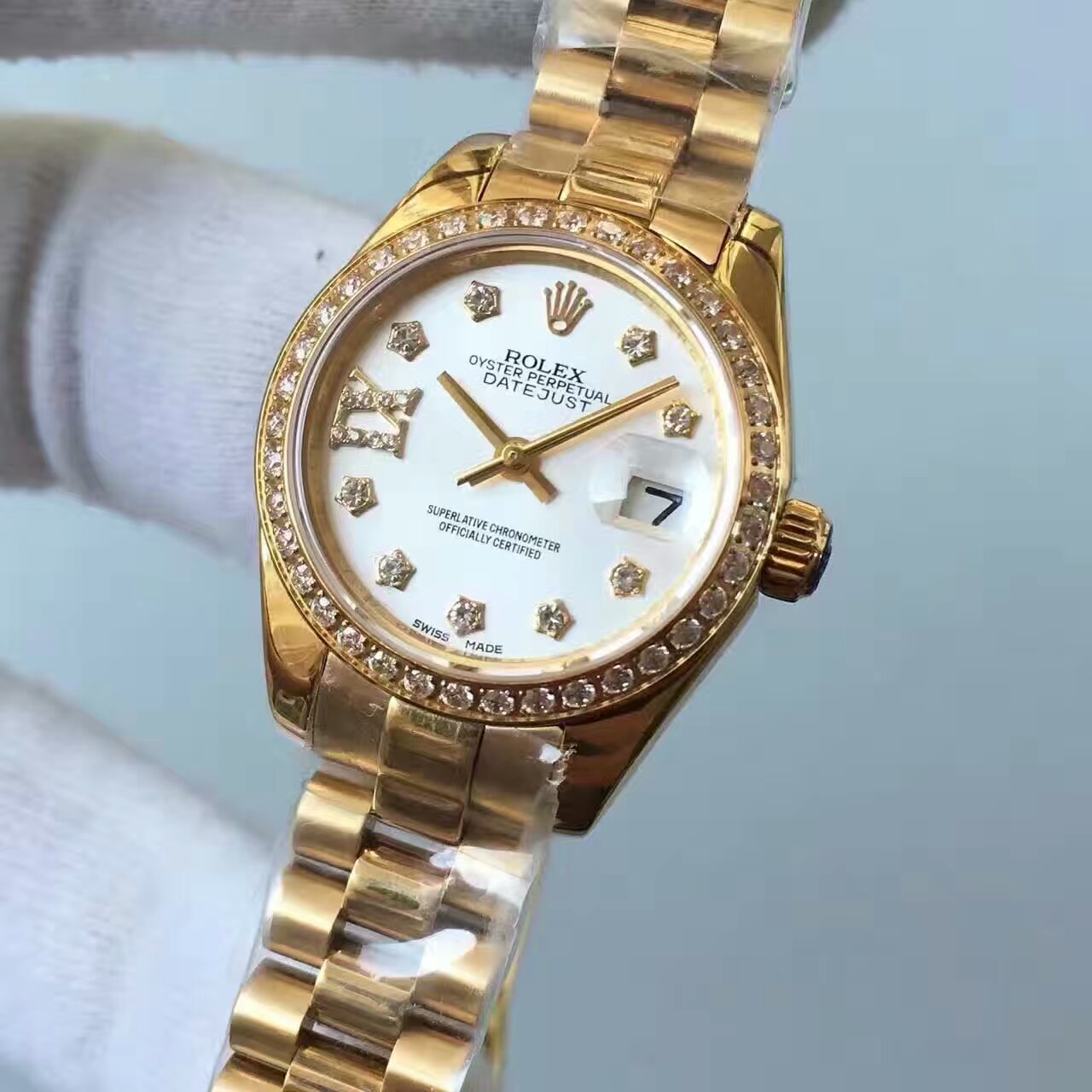 【台湾 Factory  Perfect  Replica Watches 】 Rolex 女装  Datejust 系列白色表盘女士 wrist watches  / R149