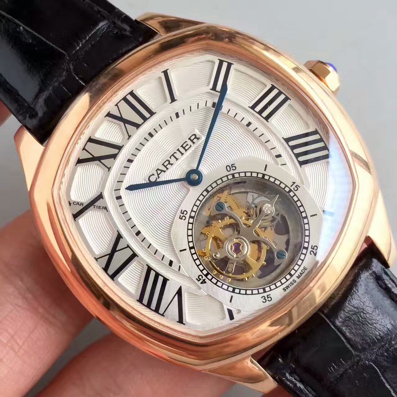 【TF Factory 1:1 Replica Watches 】 Cartier  DRIVE DE  Cartier  系列W4100013 Tourbillon 男表 / K082