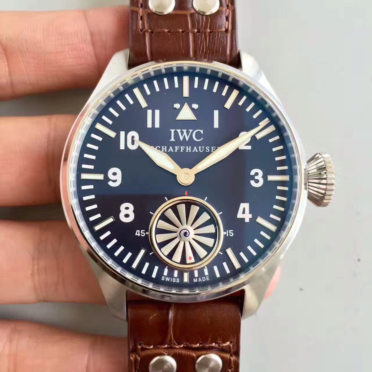 【KW Factory 1:1 Replica Watches 】 IWC 飞行员IW500301（俗称涡轮大飞） 最新终极升级版 / WG109 