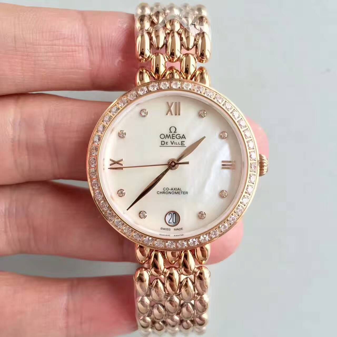 【 Perfect  top  Replica Watches 】OMEGA碟飞系列424.55.33.20.55.007女士石英 wrist watches  / M285