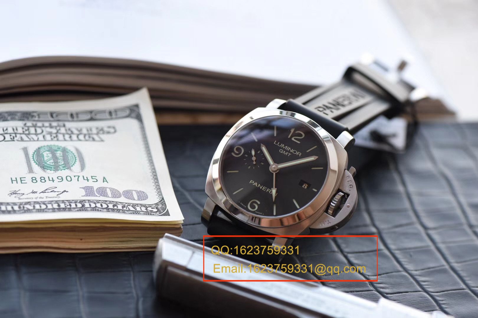 【VS Factory  Perfect  High quality  Replica Watches 】Panerai LUMINOR 1950  3 Days 系列GMT 双时区 PAM 00320 wrist watches  / PABA060