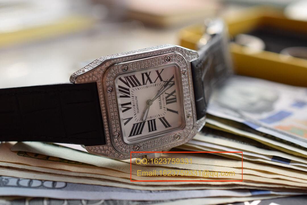 【独家视频测评】HBBV6 Factory  Cartier  100周年款 Santos 系列满钻33 毫米女表 / 42毫男表 / KCE066