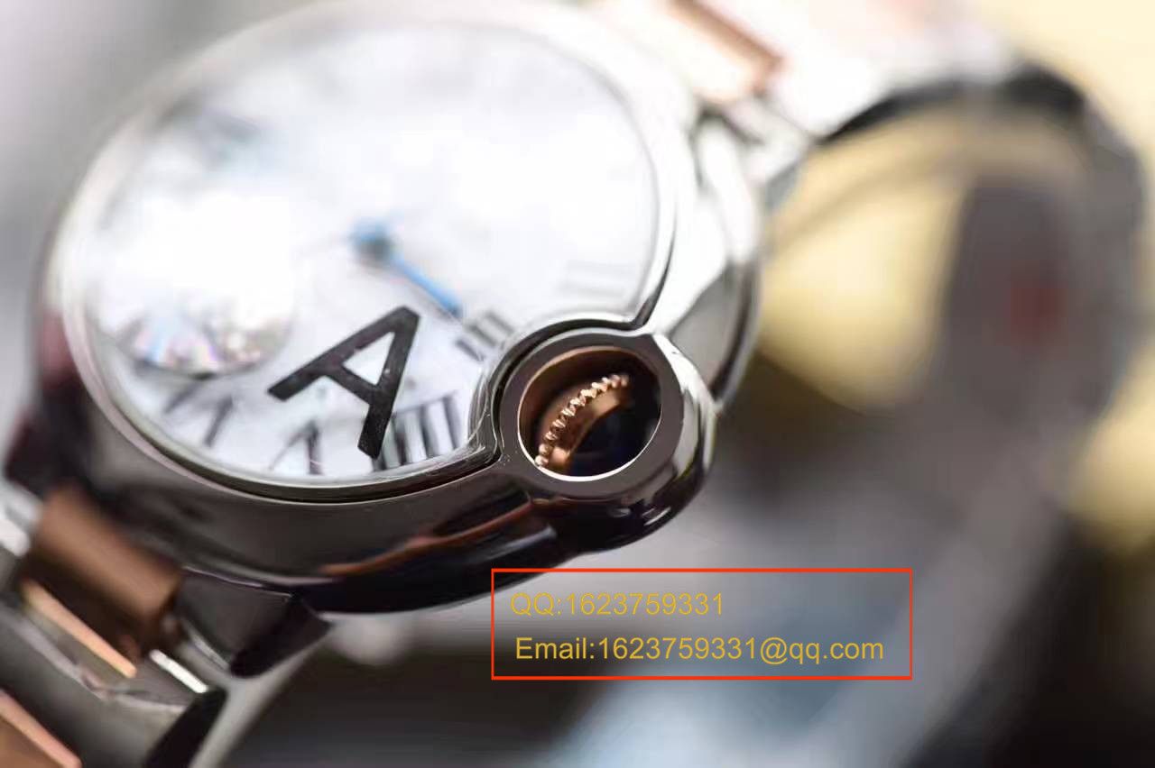【独家 Video analysis HBBV6 Factory  top  Replica Copy 33毫米 Watches 】 Cartier  蓝气球系列玫瑰金小号蓝气球W6920099女士 wrist watches  / KAG099