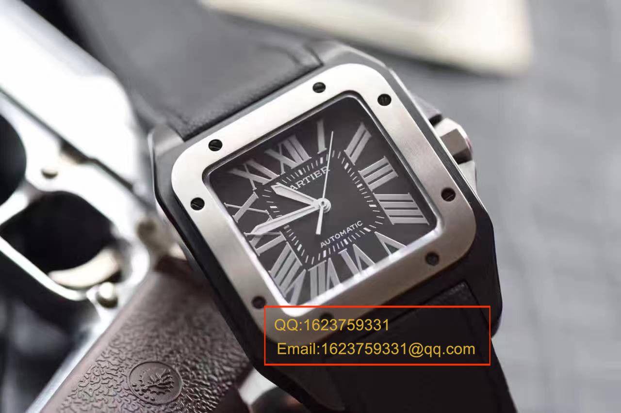 【独家视频测评HBBV6 Factory  High quality  Replica Watches 】 Cartier  桑托斯 SANTOS 100系列系列 W2020010 机械男表 / KBA033