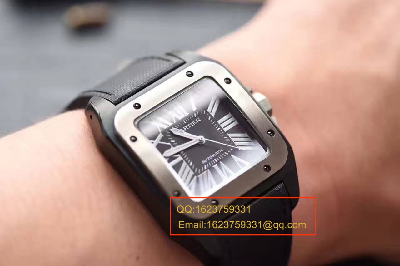 【独家视频测评HBBV6 Factory  High quality  Replica Watches 】 Cartier  桑托斯 SANTOS 100系列系列 W2020010 机械男表 / KBA033