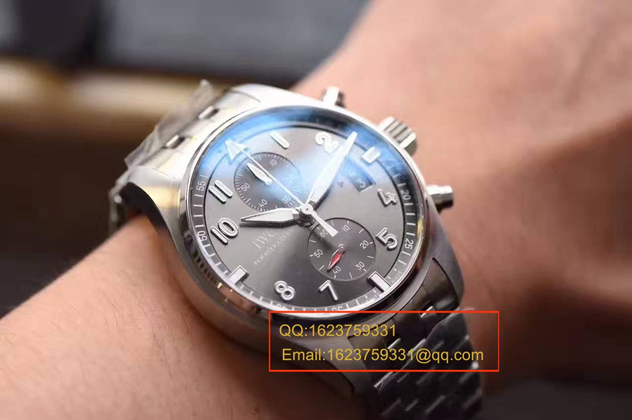 【独家视频测评V6 Factory  Perfect  High quality  Replica Watches 】 IWC 飞行员喷火战机计时 wrist watches 系列 IW387804 wrist watches  / WG216