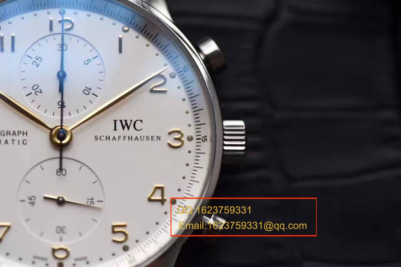 【独家视频测评YL Factory V7版本1:1 top  Replica Watches 】 IWC 葡萄牙 Replica 葡萄牙计时IW371445黄定钉刻度 wrist watches  / WG280