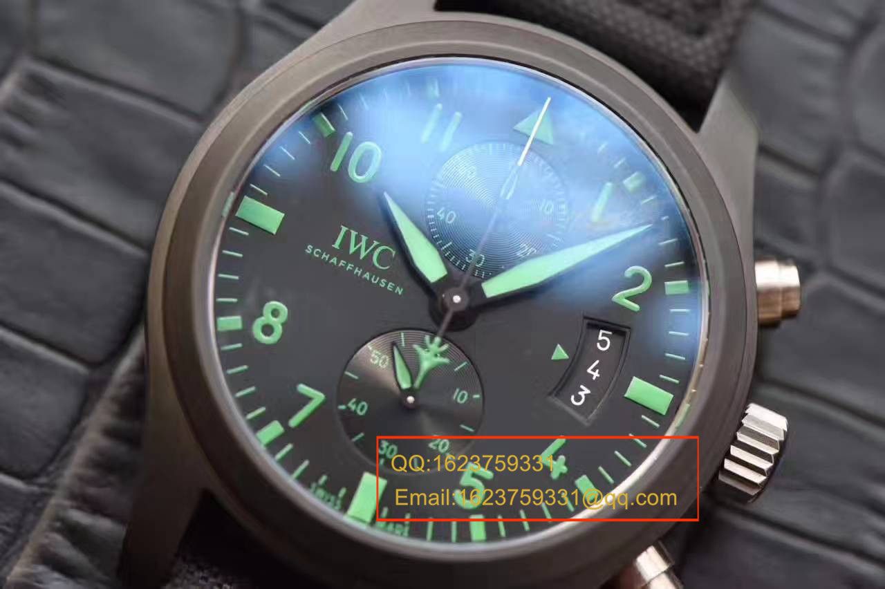【HBBV6 Factory 1:1 Replica Copy  Watches 】 IWC 飞行员系列TOP GUN海军陆战队专用IW388003绿色特别版 wrist watches  / WG080