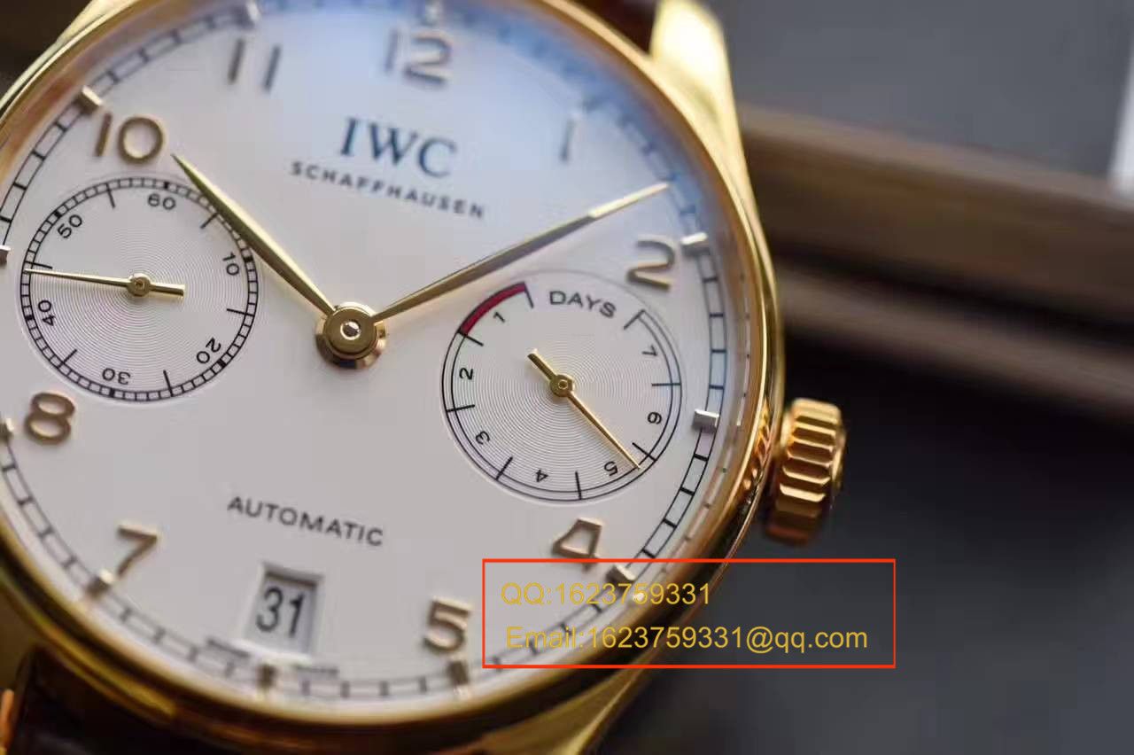 【ZF Perfect  High quality  Replica Watches 】 IWC 葡萄牙七天系列黄金版葡七IW500101 wrist watches  / WG242
