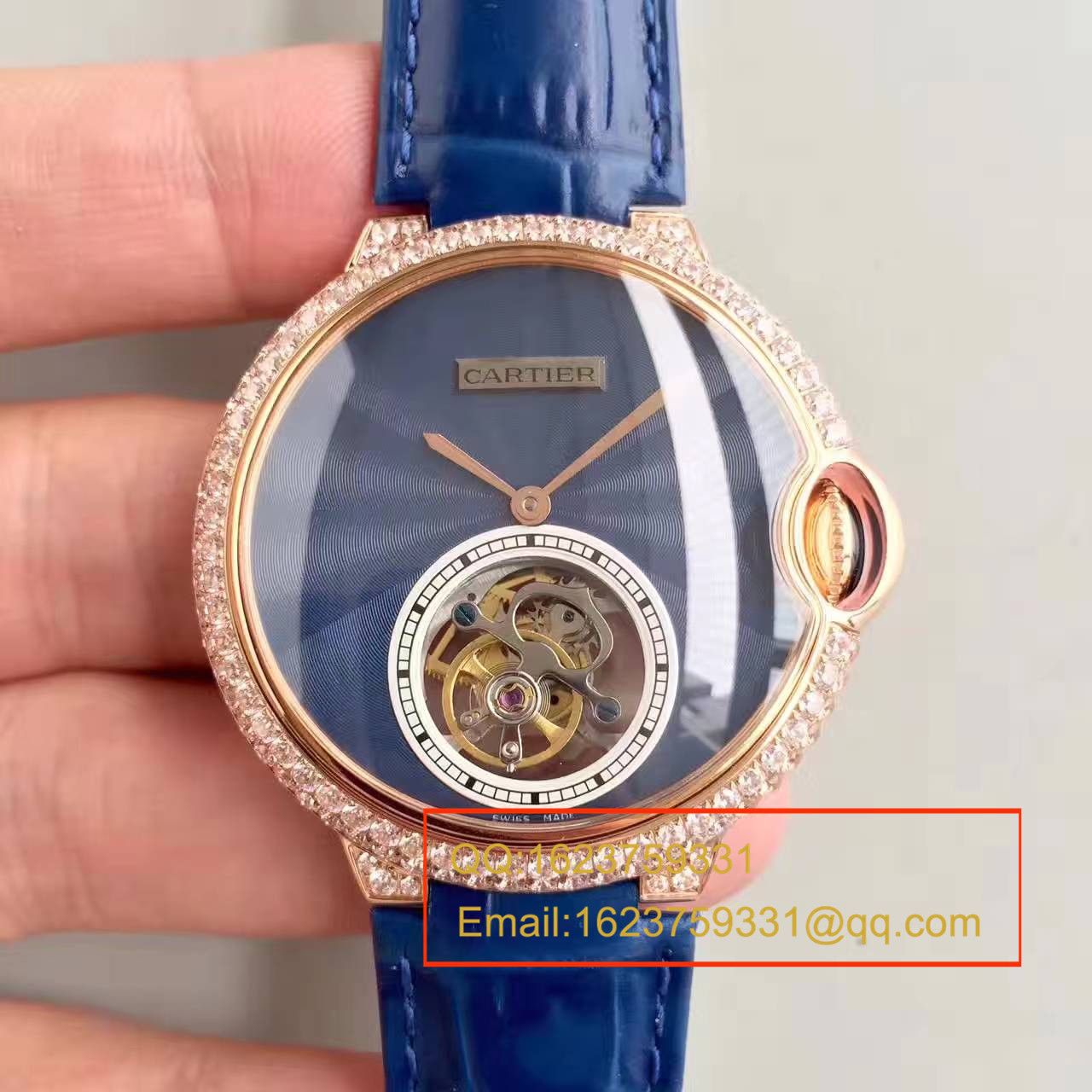 【TF Factory  Perfect  Copy  Watches 】 Cartier   Cartier  蓝气球系列 扭索雕纹表盘 W6920105女士 Tourbillon  wrist watches  / KDY003