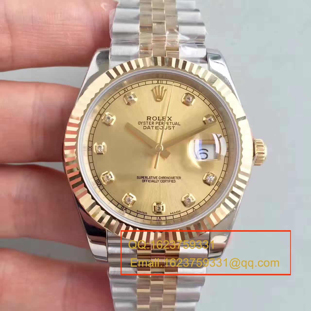 【N Factory  Perfect   Replica Watches 】 Rolex   Datejust 系列126333-62613包18K金 wrist watches  / RCF171