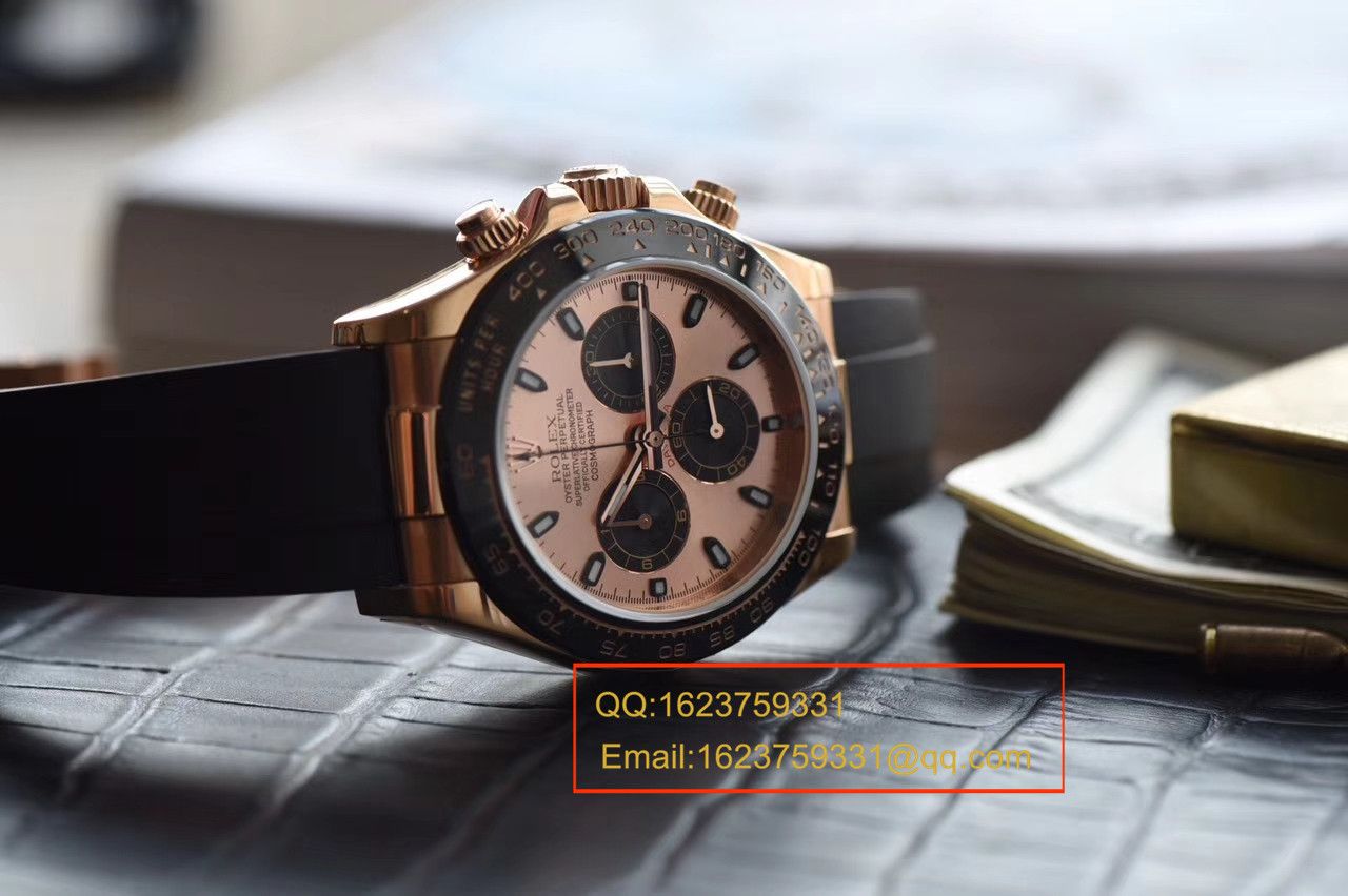 【独家视频测评JF Factory 1:1 top  Replica Watches 】 Rolex  Cosmograph Daytona  Ditongna 系列116515LN粉盘 wrist watches  / RBC149