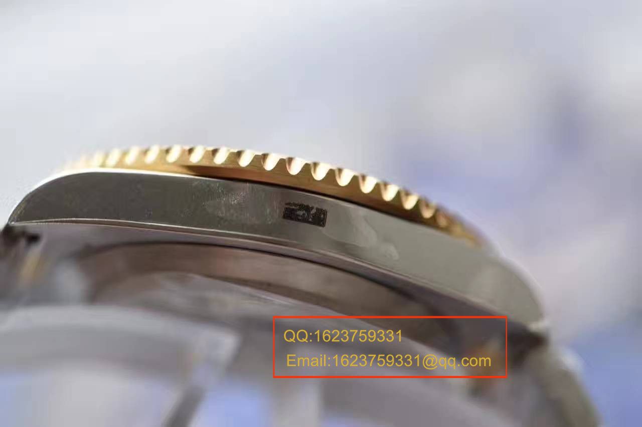 【独家视频测评JF Factory 1:1 High quality  Replica Watches 】 Rolex  Submariner 型系列116613LB-97203间金蓝金水鬼 wrist watches  / RBG157