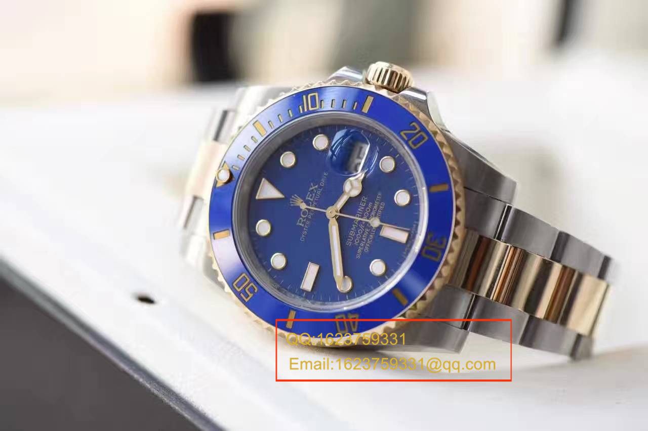 【独家视频测评N Factory V7版 Perfect  Knockoff  Watches 】 Rolex  Submariner 型系列116613LB-97203包18K真金蓝水鬼王 / RCF143