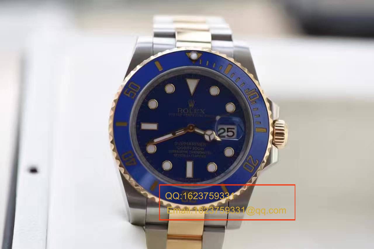 【独家视频测评N Factory V7版 Perfect  Knockoff  Watches 】 Rolex  Submariner 型系列116613LB-97203包18K真金蓝水鬼王 / RCF143