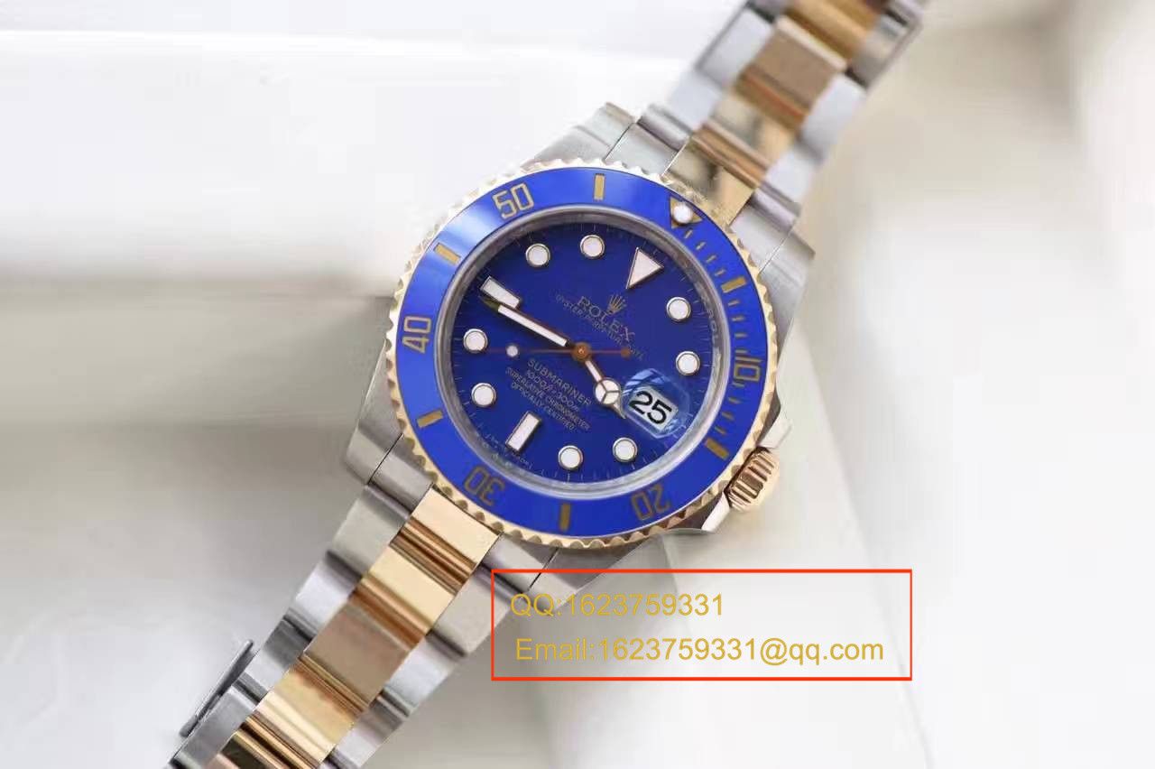 【独家视频测评N Factory V7版 Perfect  Knockoff  Watches 】 Rolex  Submariner 型系列116613LB-97203包18K真金蓝水鬼王 / RCF143