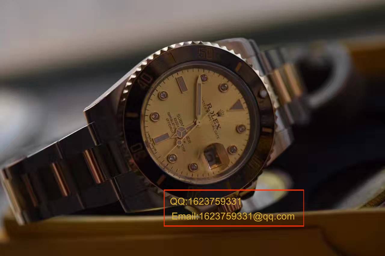 【NOOB Factory V7版 Perfect  High quality  Replica Watches 】 Rolex  Submariner 型系列116610LN金盘 wrist watches 《包真18K金版》 / RCF142