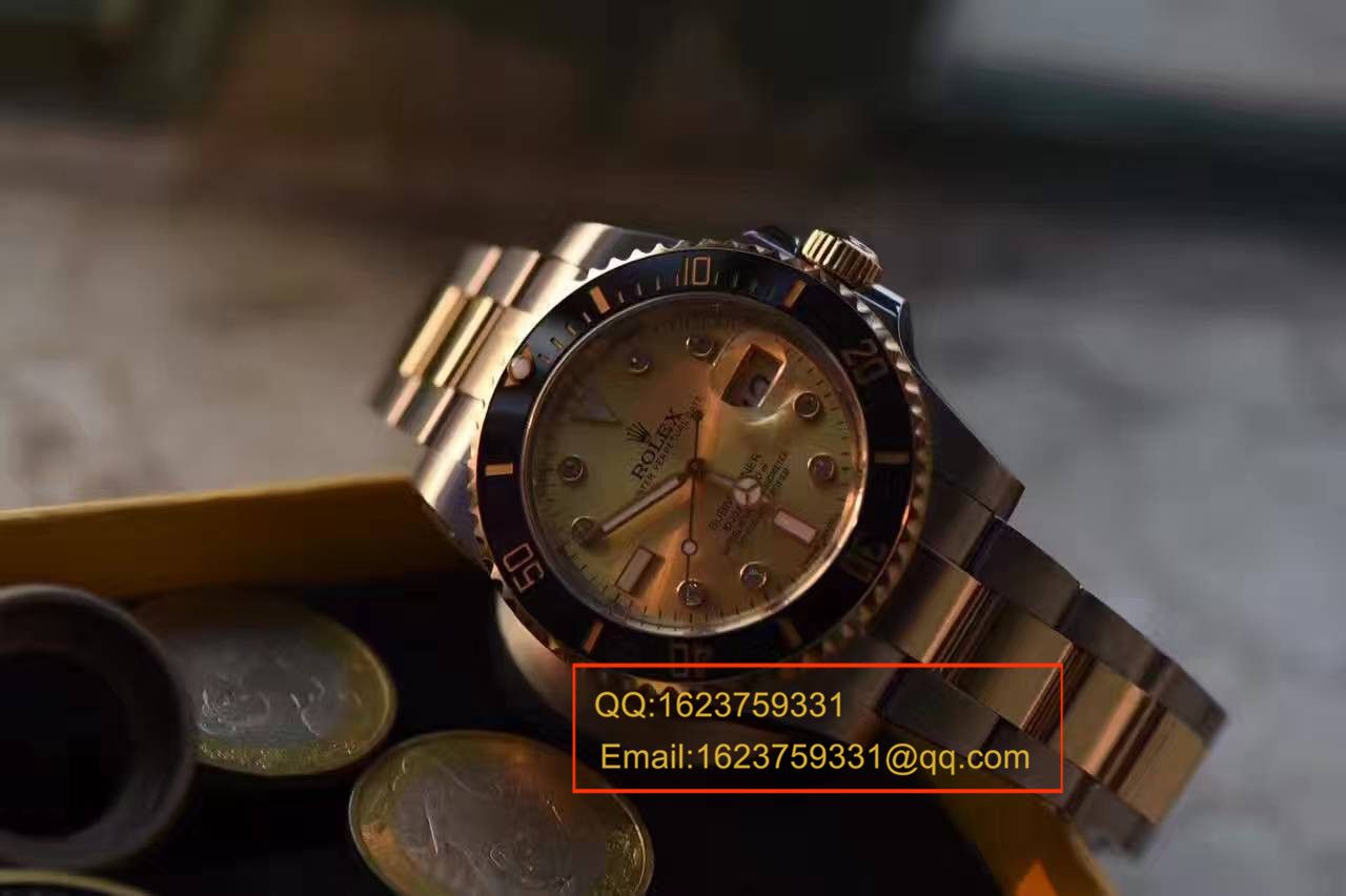 【NOOB Factory V7版 Perfect  High quality  Replica Watches 】 Rolex  Submariner 型系列116610LN金盘 wrist watches 《包真18K金版》 / RCF142