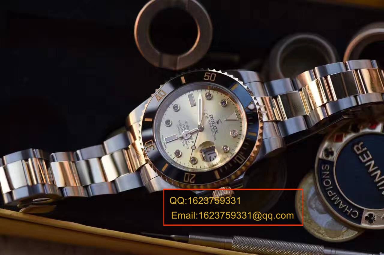 【NOOB Factory V7版 Perfect  High quality  Replica Watches 】 Rolex  Submariner 型系列116610LN金盘 wrist watches 《包真18K金版》 / RCF142