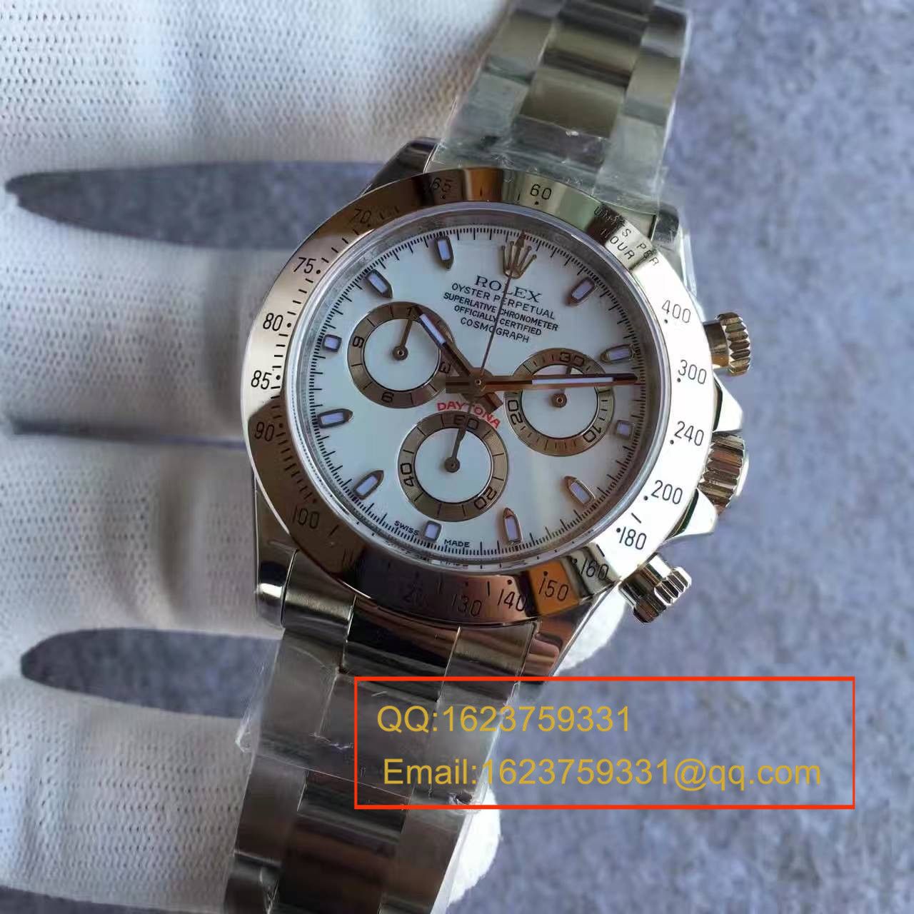 【JF Perfect  High quality  Replica Watches 】 Rolex  Cosmograph Daytona  Ditongna 系列116520-78590 白盘 wrist watches (白钢 Ditongna ) / R019