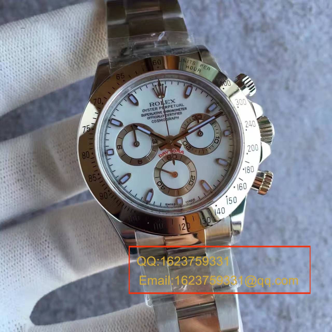 【JF Perfect  High quality  Replica Watches 】 Rolex  Cosmograph Daytona  Ditongna 系列116520-78590 白盘 wrist watches (白钢 Ditongna ) / R019