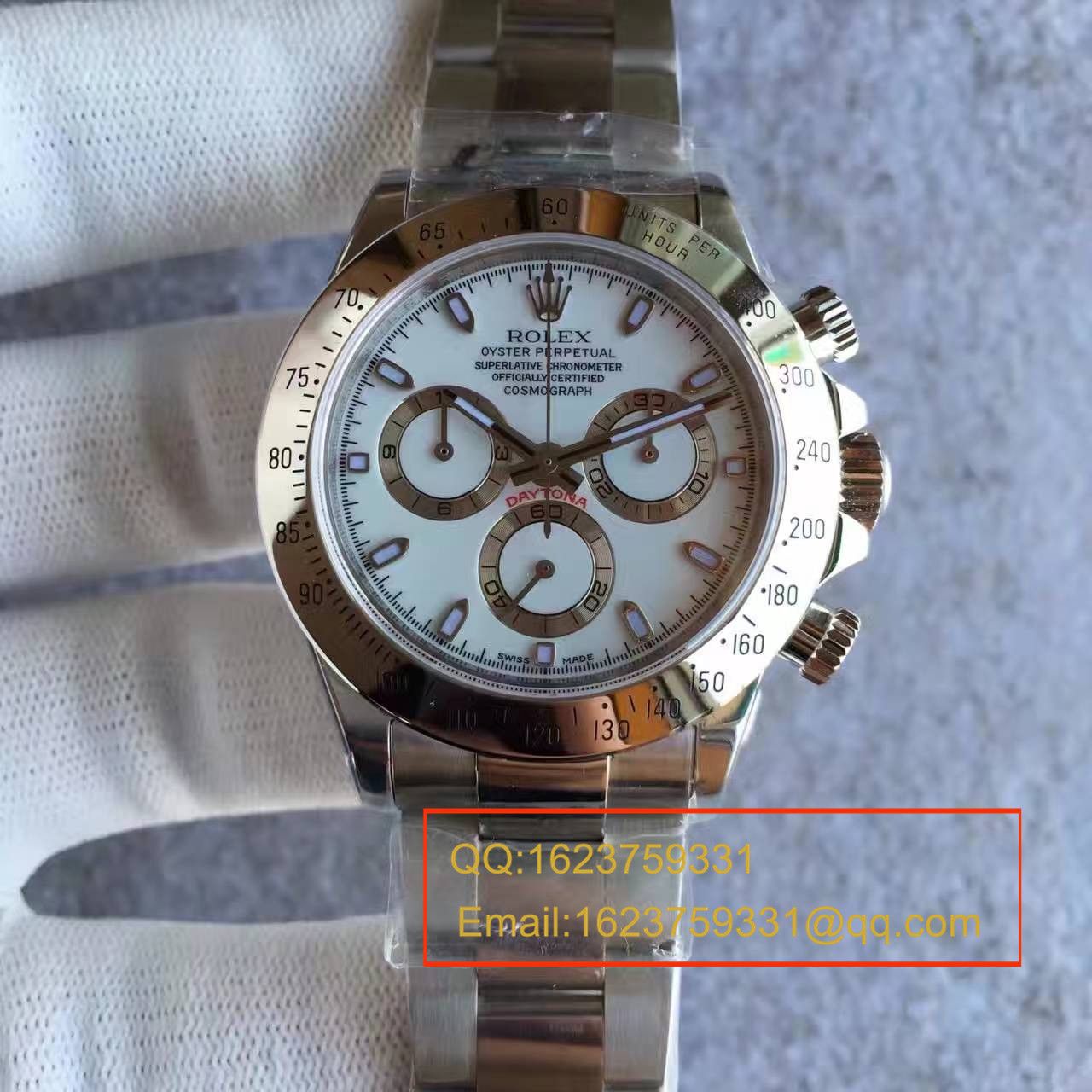 【JF Perfect  High quality  Replica Watches 】 Rolex  Cosmograph Daytona  Ditongna 系列116520-78590 白盘 wrist watches (白钢 Ditongna ) / R019