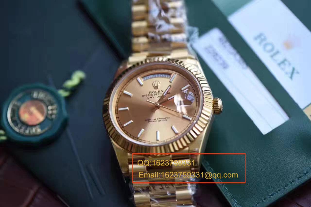 【EW Factory 1:1 top  Replica Copy  Watches 】 Rolex  Day-Date 型系列228238香槟色表盘 wrist watches  / RBA120