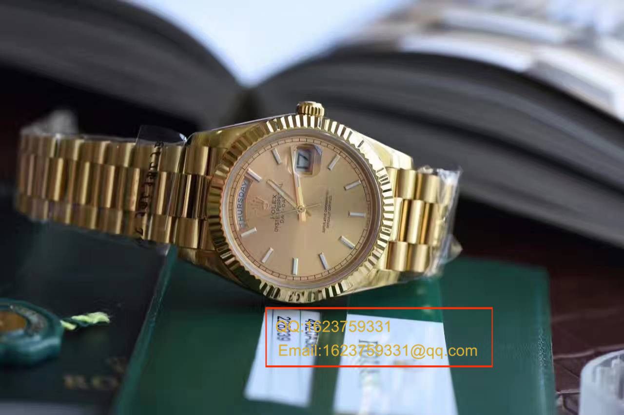 【EW Factory 1:1 top  Replica Copy  Watches 】 Rolex  Day-Date 型系列228238香槟色表盘 wrist watches  / RBA120