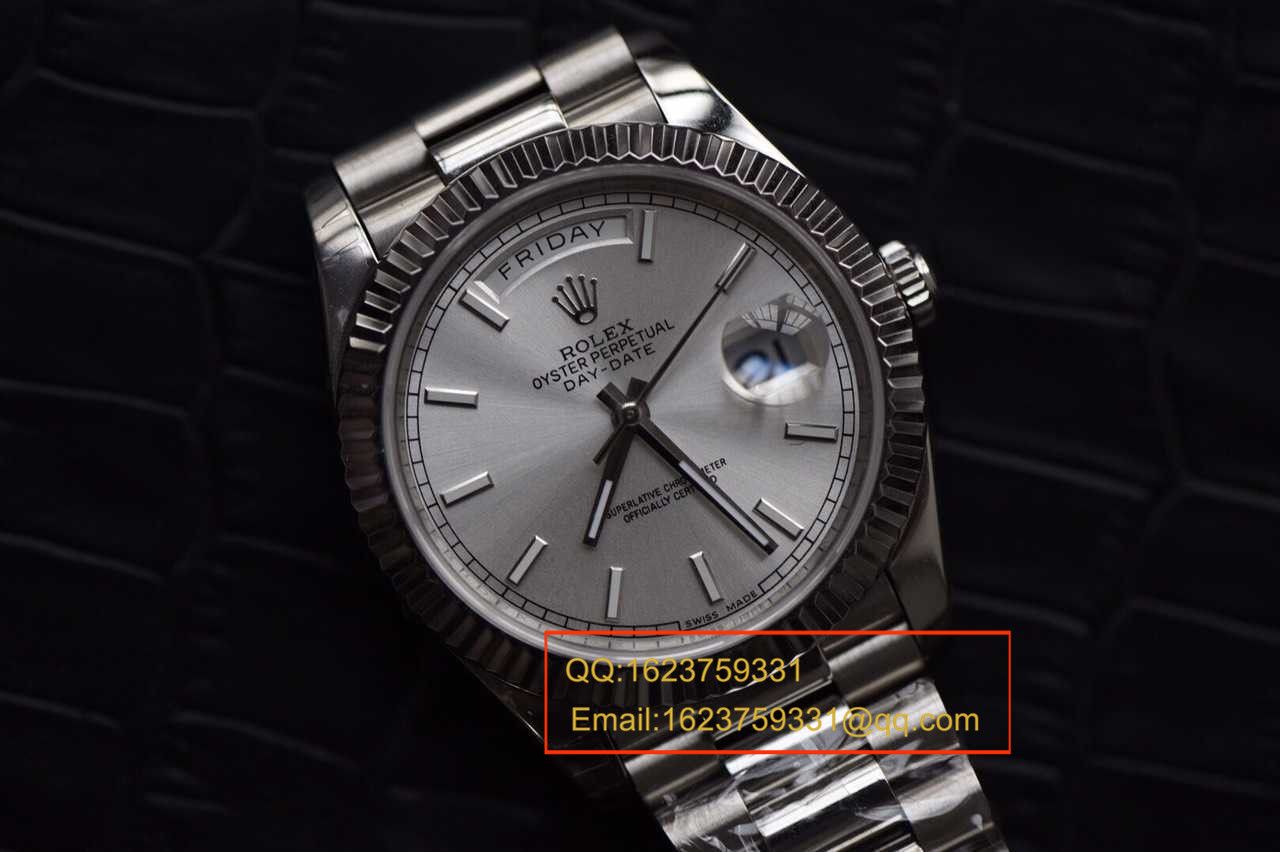 【EW Factory 1:1 Copy  Watches 】 Rolex  Day-Date 型系列228239银色表盘男表 / RBA116