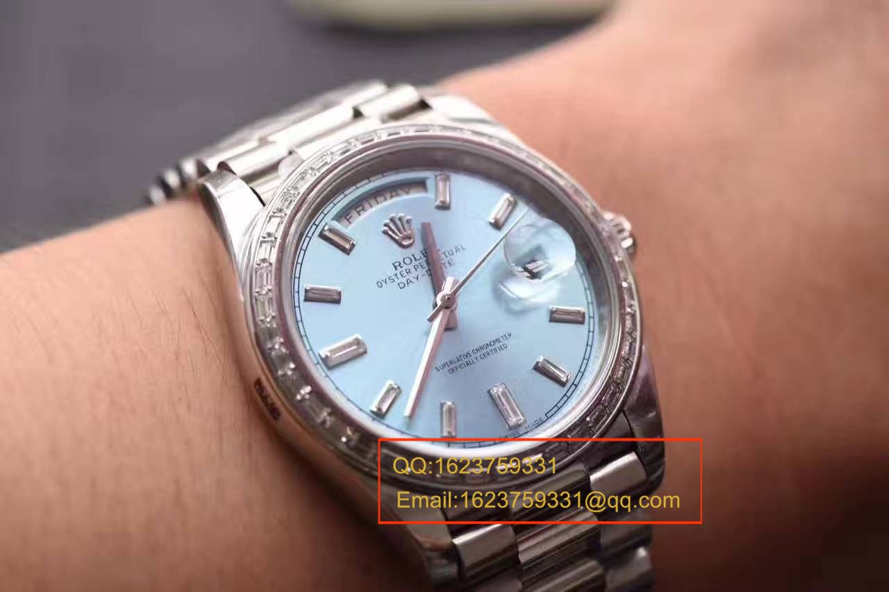 【EW Factory 1:1 Replica Copy  Watches 】 Rolex  Day-Date 型系列228396TBR蓝盘 wrist watches  / R153