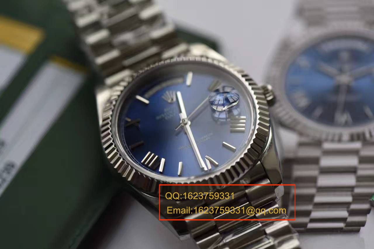 【独家 Video analysis EW Factory 1:1 High quality  Replica Watches 】 Rolex  Day-Date 型系列228239蓝盘 wrist watches  / RBA112A