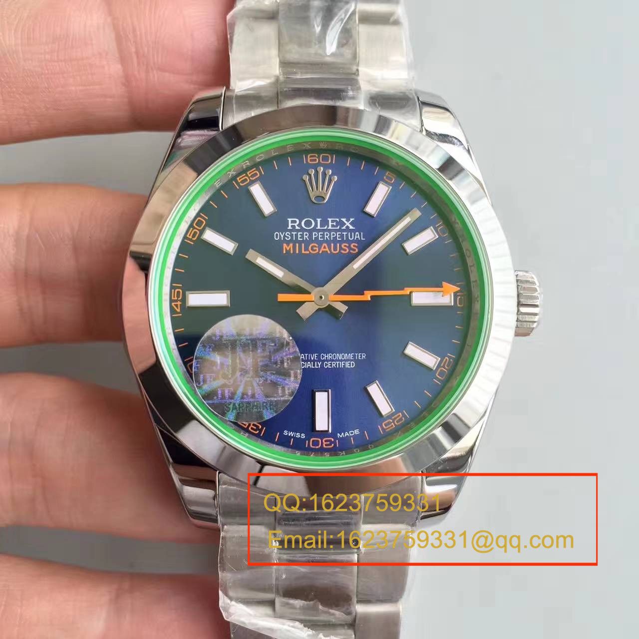 【JF Factory 1:1 Knockoff  Watches 】 Rolex MILGAUSS系列116400-GV-72400蓝盘 wrist watches 《蓝色闪电》 / R001