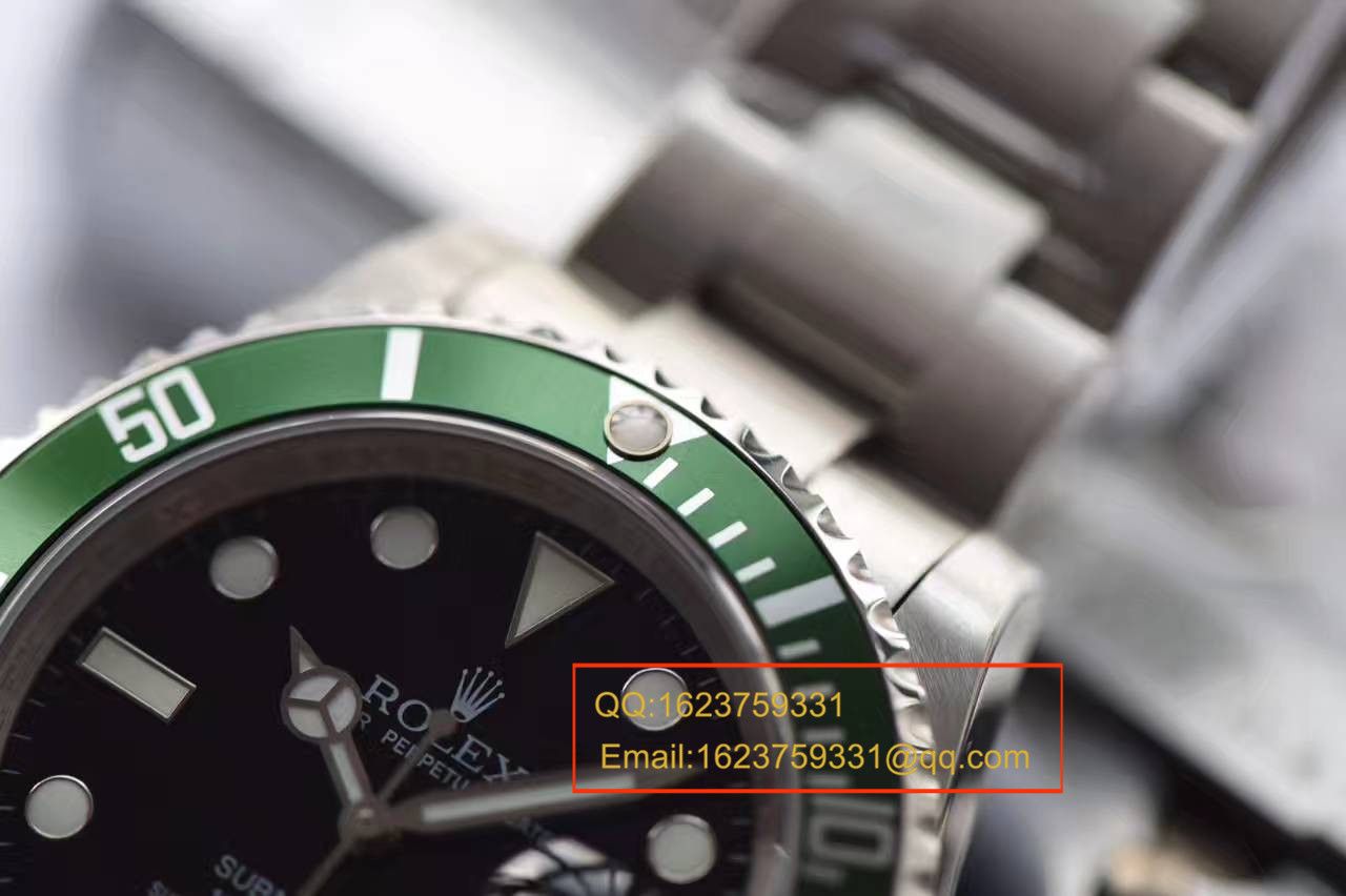 【JF Factory  Perfect  Replica Watches 】 Rolex  Submariner 型系列16610LV-93250 wrist watches 第四代老款复古 Submariner  / RBE173