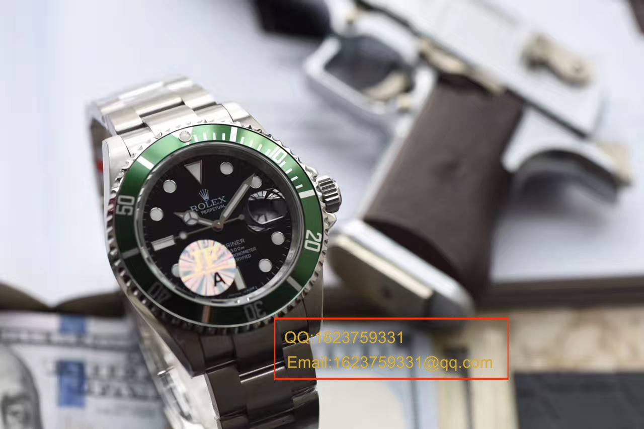 【JF Factory  Perfect  Replica Watches 】 Rolex  Submariner 型系列16610LV-93250 wrist watches 第四代老款复古 Submariner  / RBE173