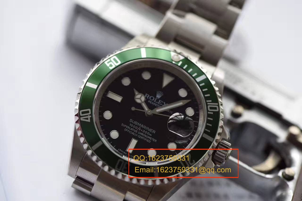 【JF Factory  Perfect  Replica Watches 】 Rolex  Submariner 型系列16610LV-93250 wrist watches 第四代老款复古 Submariner  / RBE173