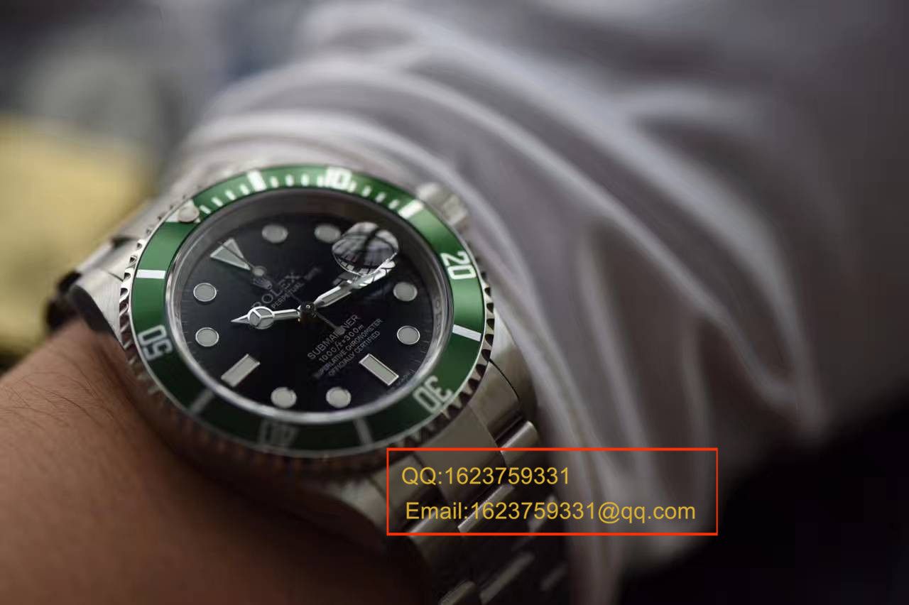 【JF Factory  Perfect  Replica Watches 】 Rolex  Submariner 型系列16610LV-93250 wrist watches 第四代老款复古 Submariner  / RBE173