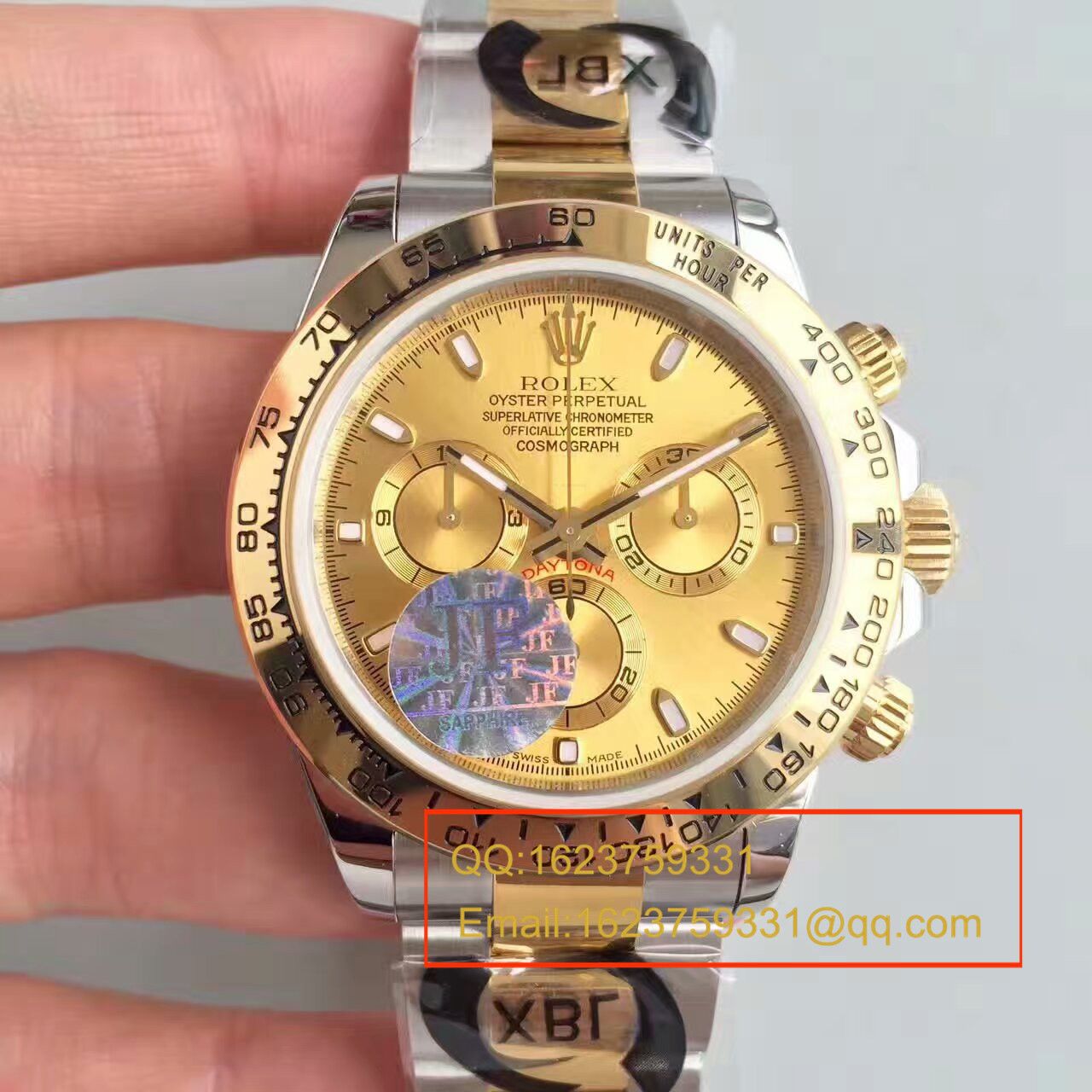 【JF Factory 1:1 Replica Copy  Watches 】 Rolex  Cosmograph Daytona  Ditongna 系列116508金盘 wrist watches  / R129