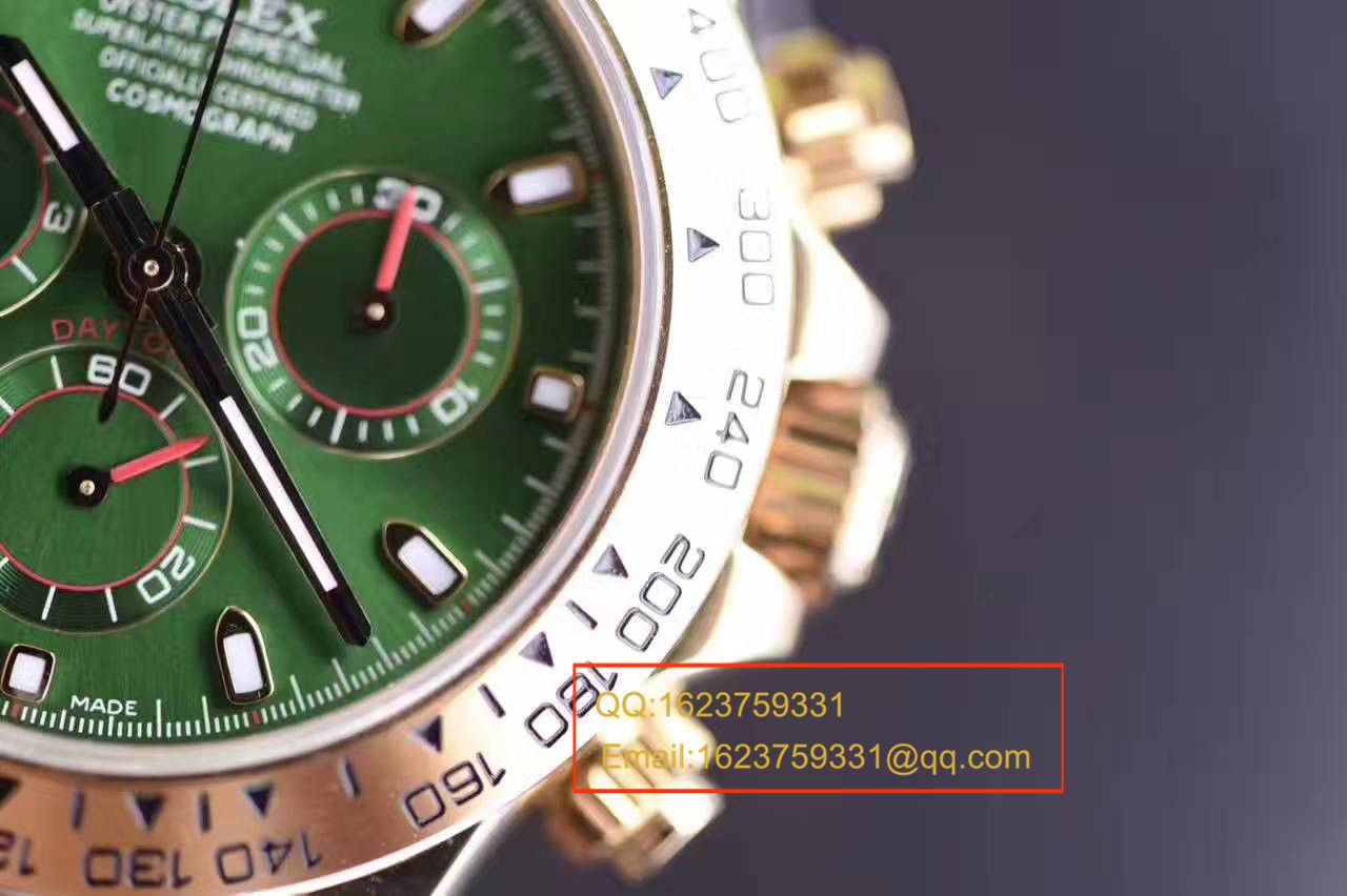 【台湾 Factory  High quality  Knockoff  Watches 】 Rolex  Cosmograph Daytona  Ditongna 系列116508绿盘男士机械 wrist watches  / RBB014