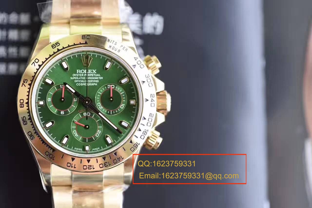 【台湾 Factory  High quality  Knockoff  Watches 】 Rolex  Cosmograph Daytona  Ditongna 系列116508绿盘男士机械 wrist watches  / RBB014