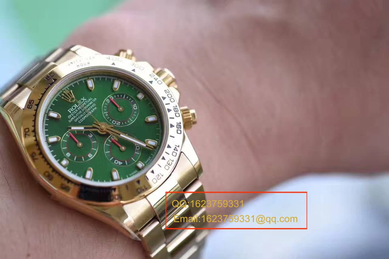 【台湾 Factory  High quality  Knockoff  Watches 】 Rolex  Cosmograph Daytona  Ditongna 系列116508绿盘男士机械 wrist watches  / RBB014