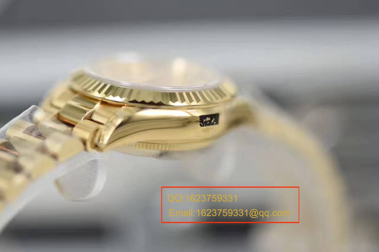 【SY Factory  Perfect  top  Replica Copy  Watches 】 Rolex 女装  Datejust 系列279178香槟色镶钻 wrist watches  / R185