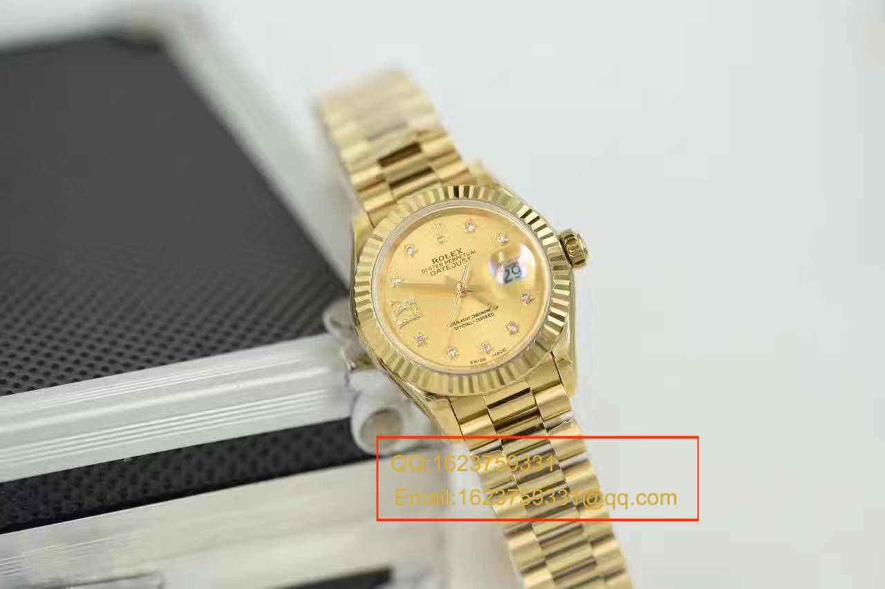 【SY Factory  Perfect  High quality  Replica Watches 】 Rolex 女装  Datejust 系列279178香槟色女士 wrist watches  / RB0126A