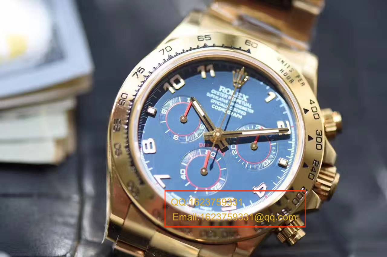 【台湾 Factory  Perfect  High quality  Replica Watches 】 Rolex  Cosmograph Daytona  Ditongna 系列116528 蓝色表盘 wrist watches  / RBB183